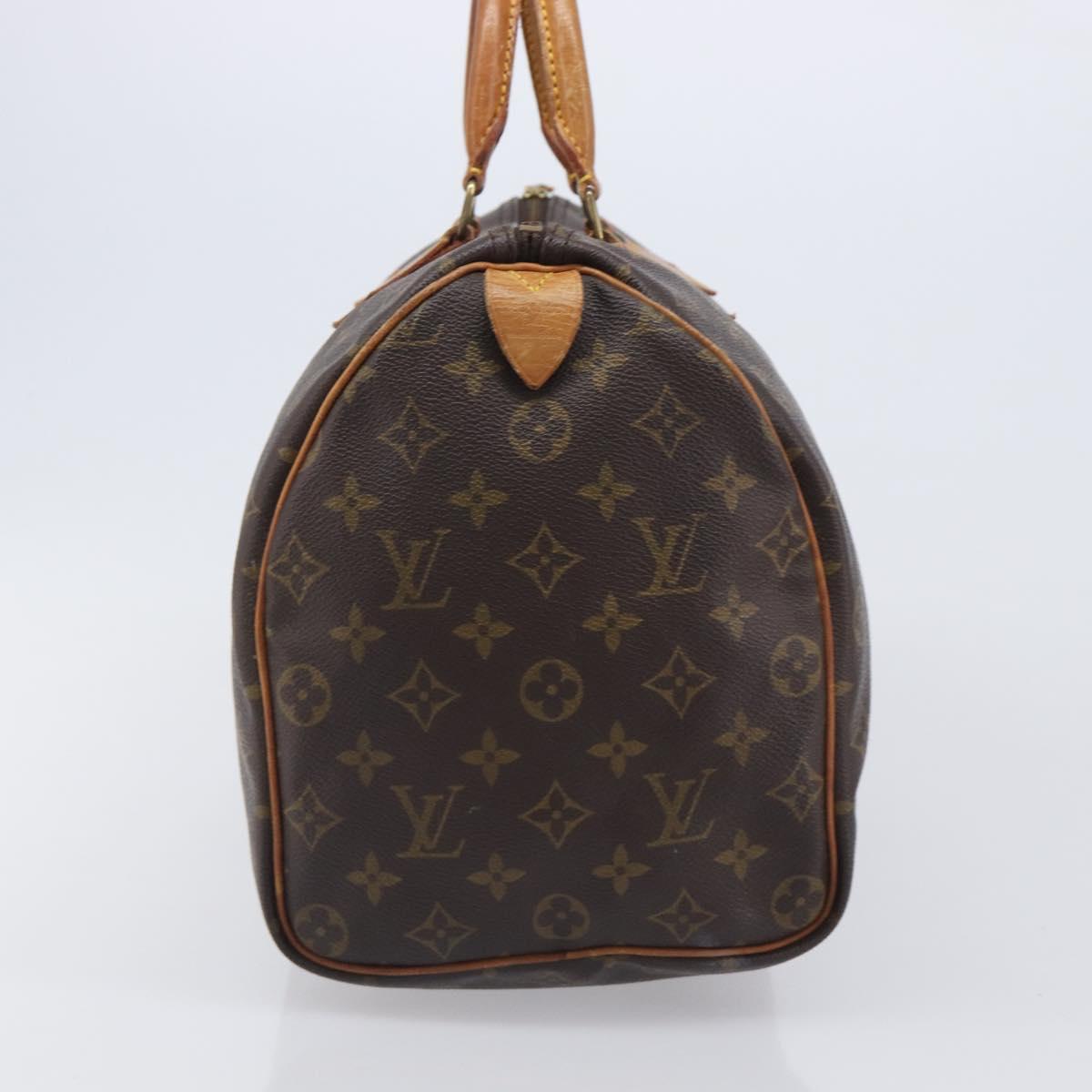 LOUIS VUITTON Monogram Speedy 35 Hand Bag M41524 LV Auth 207755