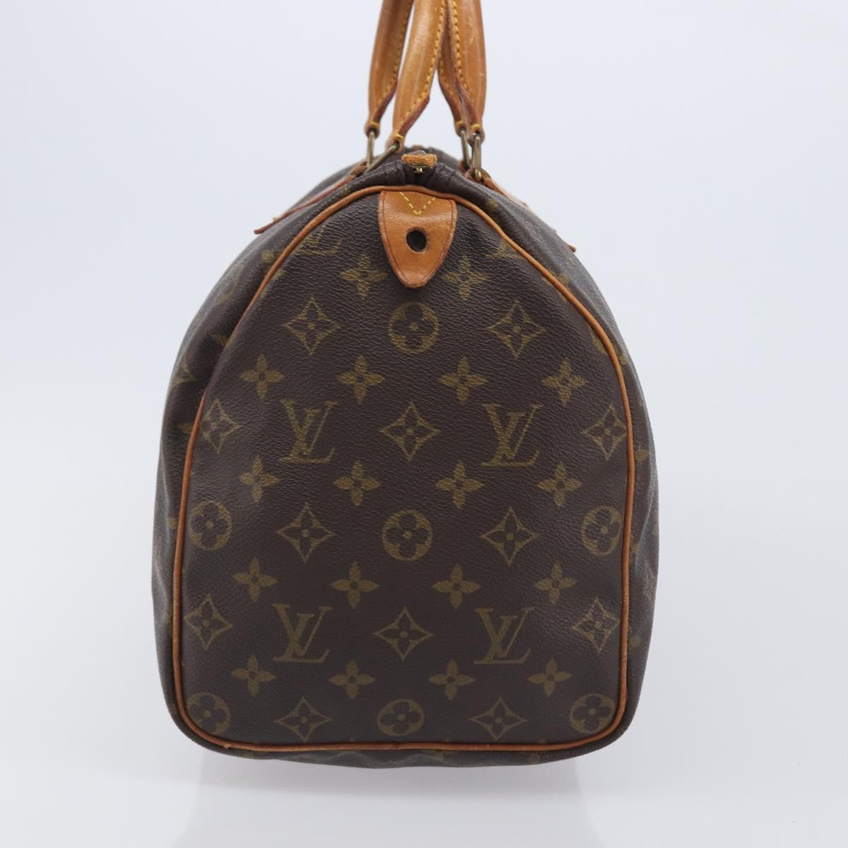 LOUIS VUITTON Monogram Speedy 35 Hand Bag M41524 LV Auth 207755
