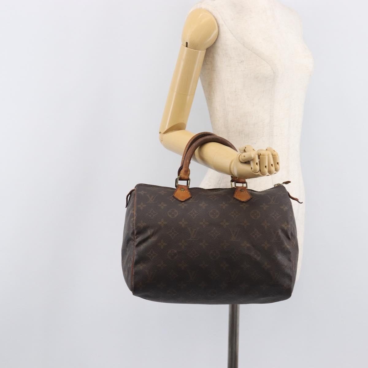 LOUIS VUITTON Monogram Speedy 30 Hand Bag M41526 LV Auth 207759