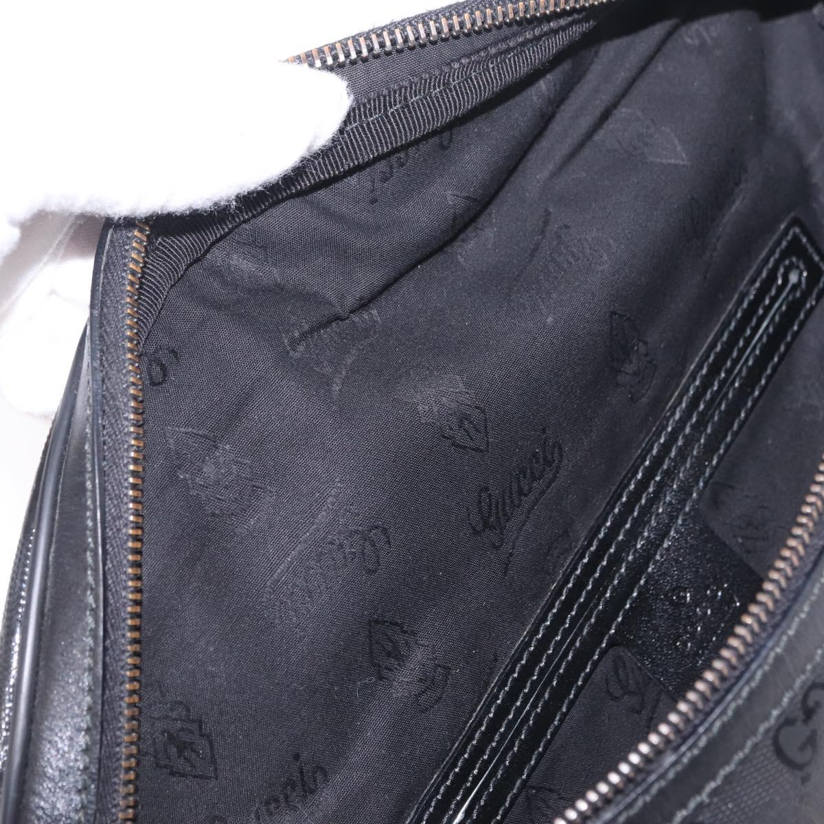 GUCCI GG Implementation Body Bag PVC Black Silver 233269 Auth 207765V