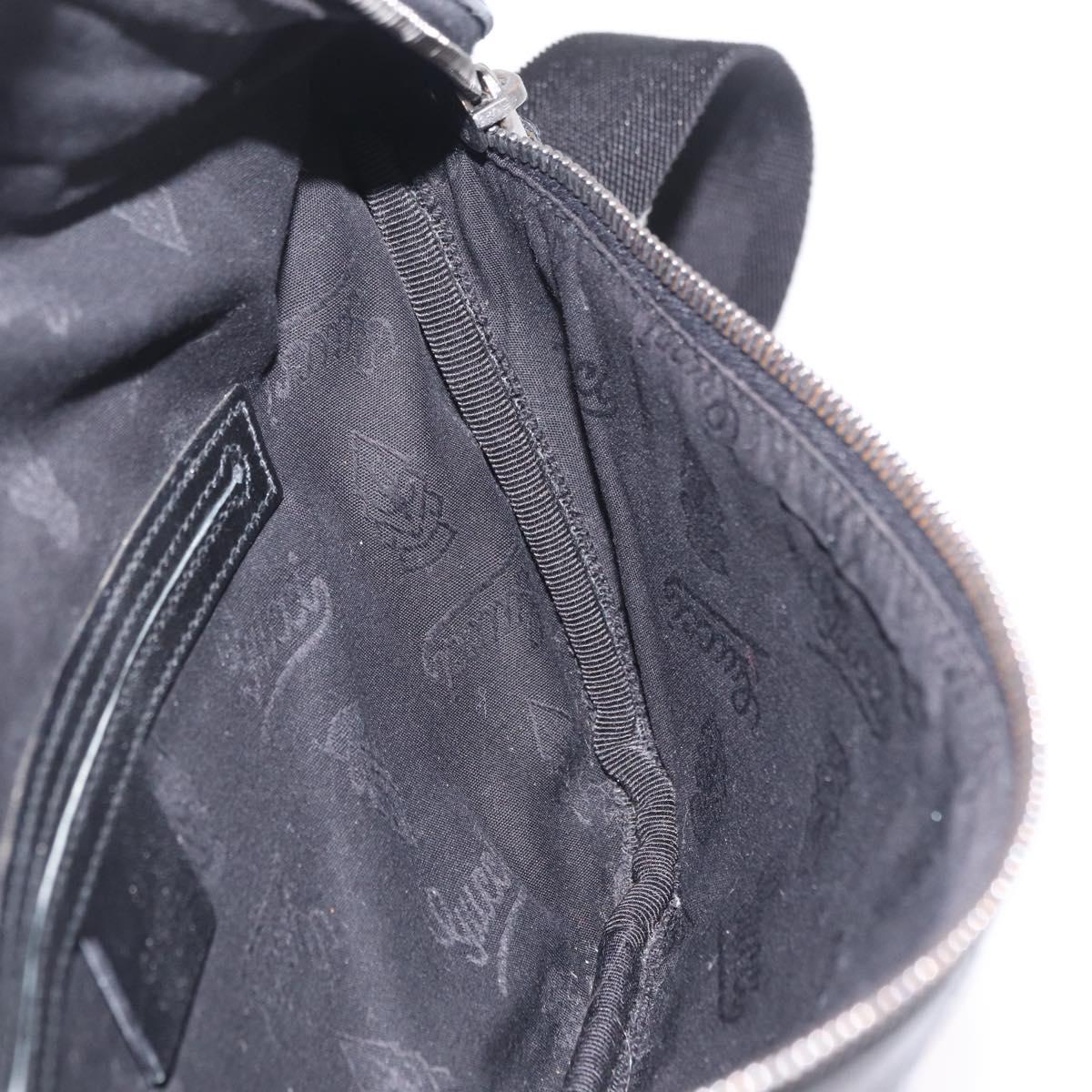 GUCCI GG Implementation Body Bag PVC Black Silver 233269 Auth 207765V