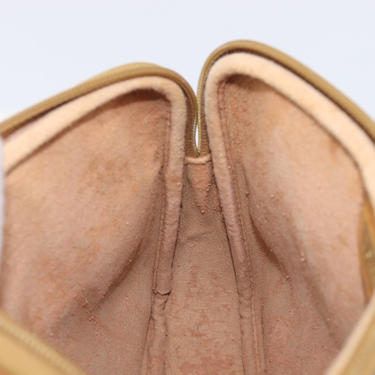 GUCCI Micro GG Shoulder Bag PVC Beige Gold Tone 007 123 0428 Auth 207770