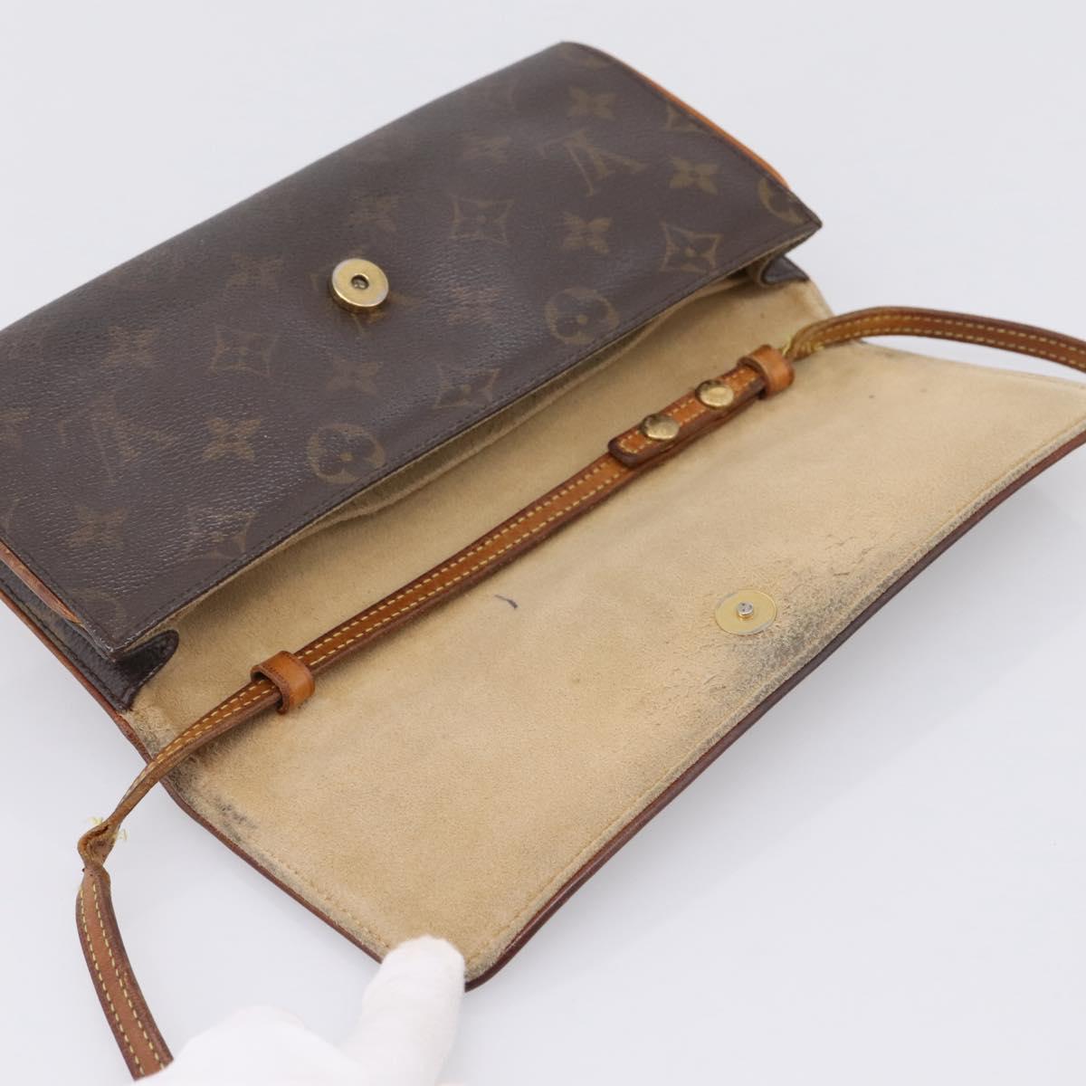 LOUIS VUITTON Monogram Pochette Twin GM Shoulder Bag M51852 LV Auth 207771