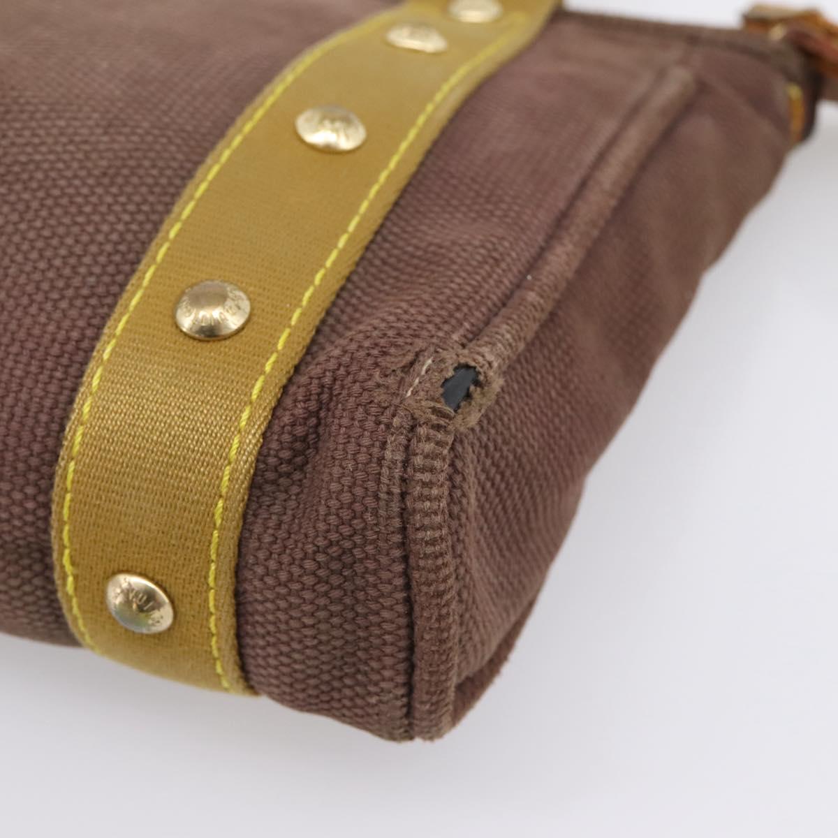LOUIS VUITTON Antigua Cabas PM Hand Bag Canvas Brown M40089 LV Auth 207775