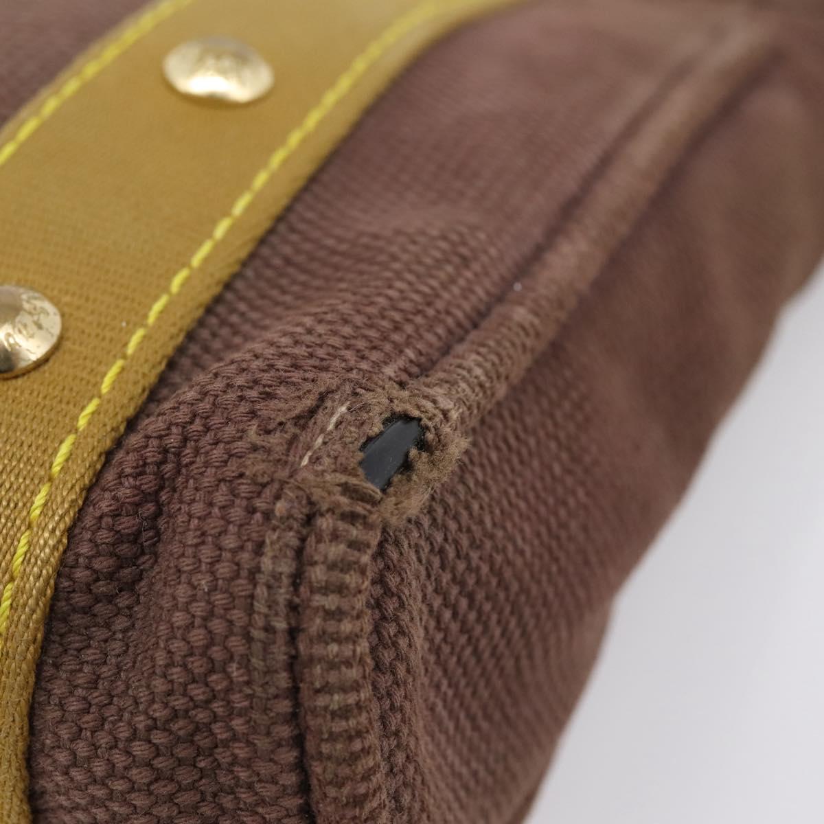 LOUIS VUITTON Antigua Cabas PM Hand Bag Canvas Brown M40089 LV Auth 207775