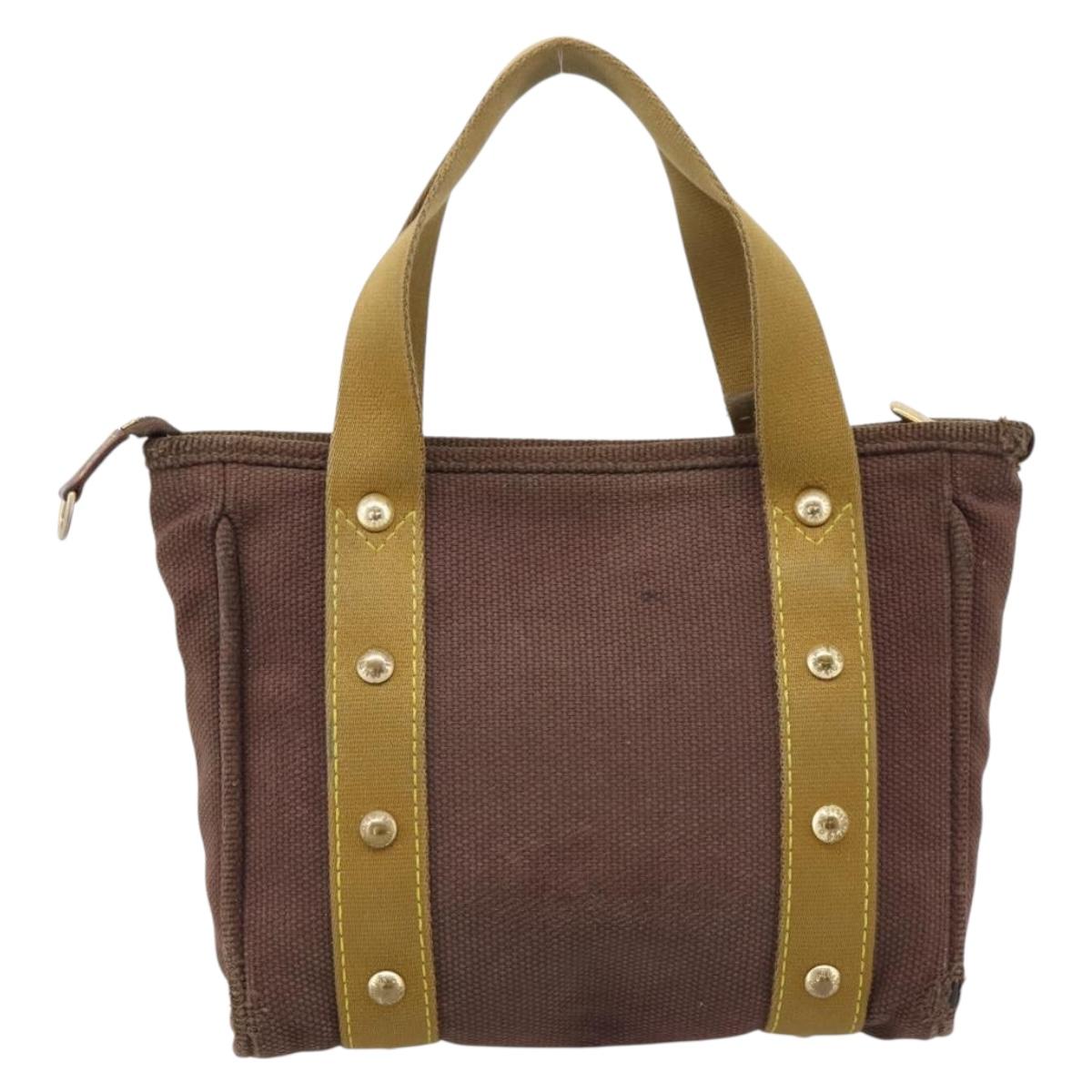 LOUIS VUITTON Antigua Cabas PM Hand Bag Canvas Brown M40089 LV Auth 207775