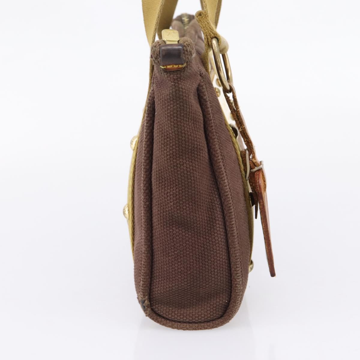 LOUIS VUITTON Antigua Cabas PM Hand Bag Canvas Brown M40089 LV Auth 207775