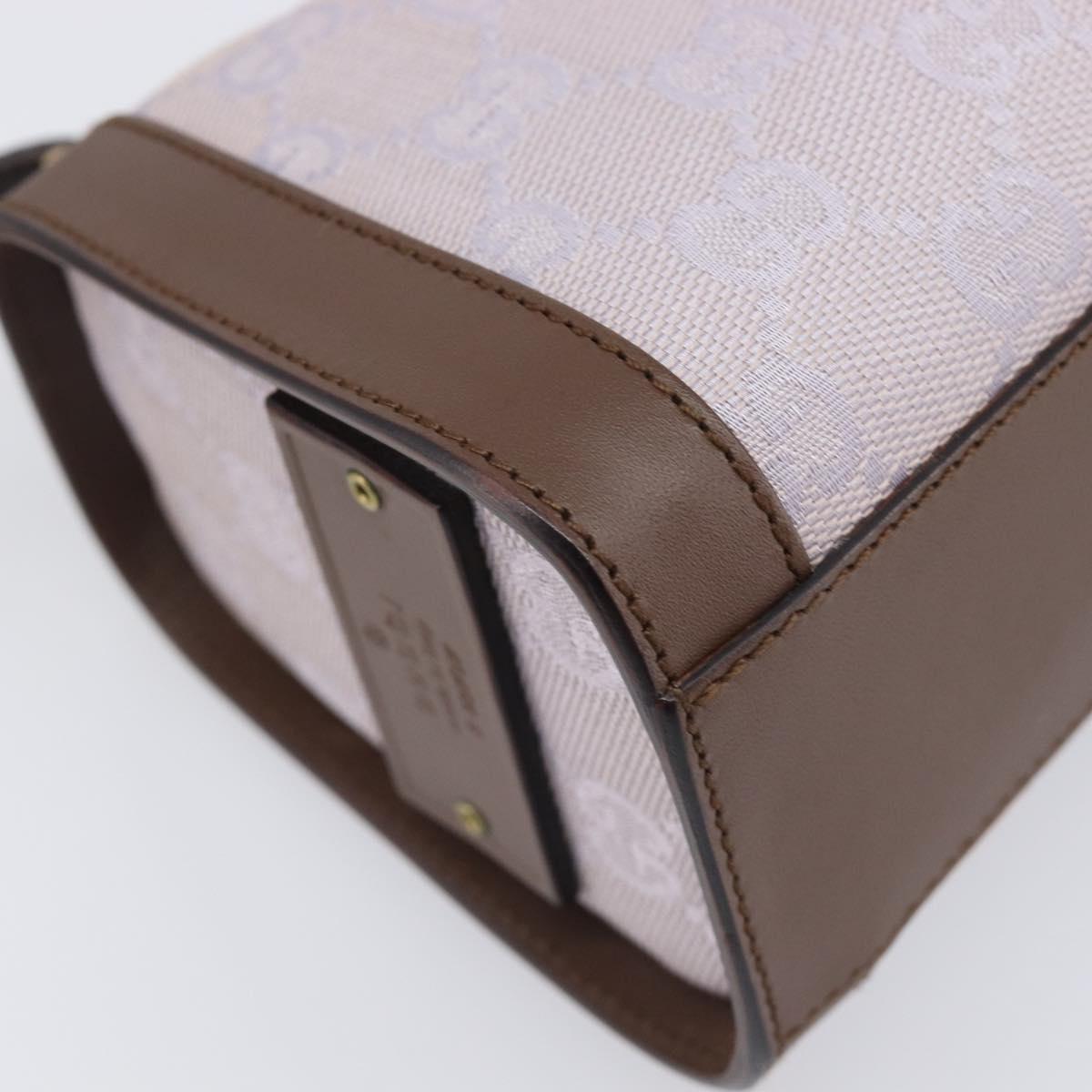 GUCCI GG Canvas Shoulder Bag Purple Gold Auth 207777V
