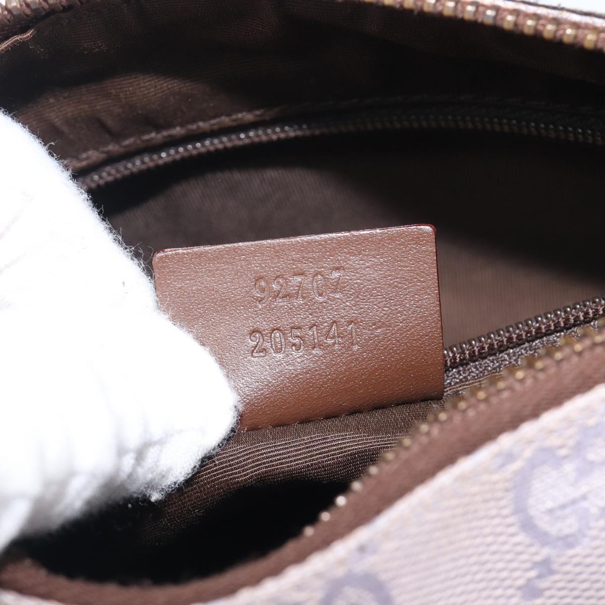 GUCCI GG Canvas Shoulder Bag Purple Gold Auth 207777V