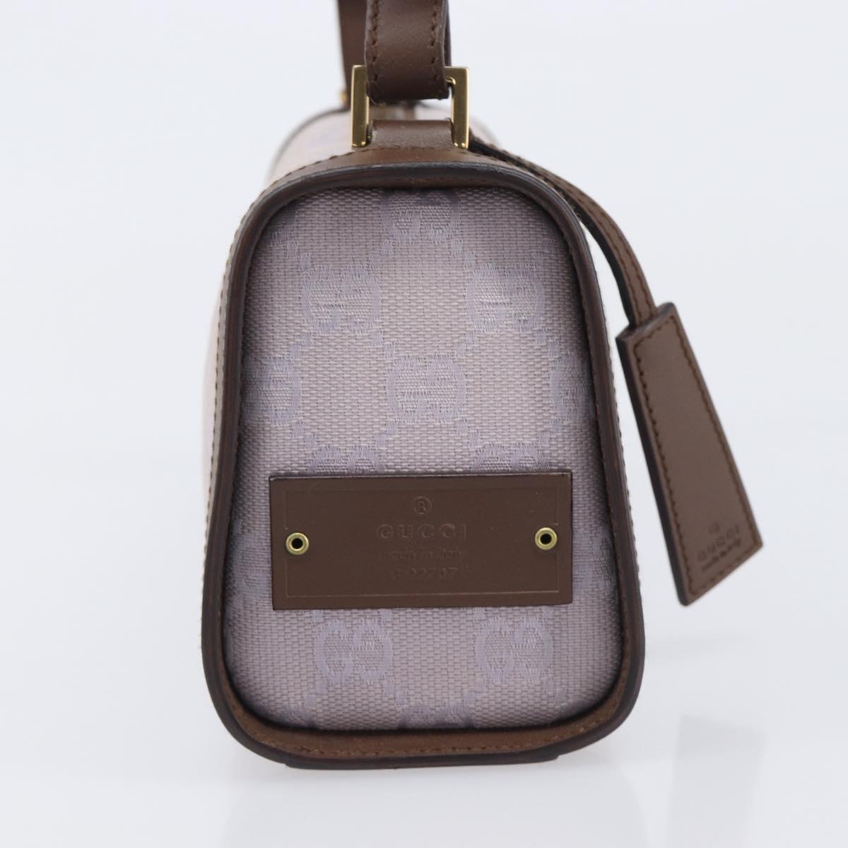 GUCCI GG Canvas Shoulder Bag Purple Gold Auth 207777V