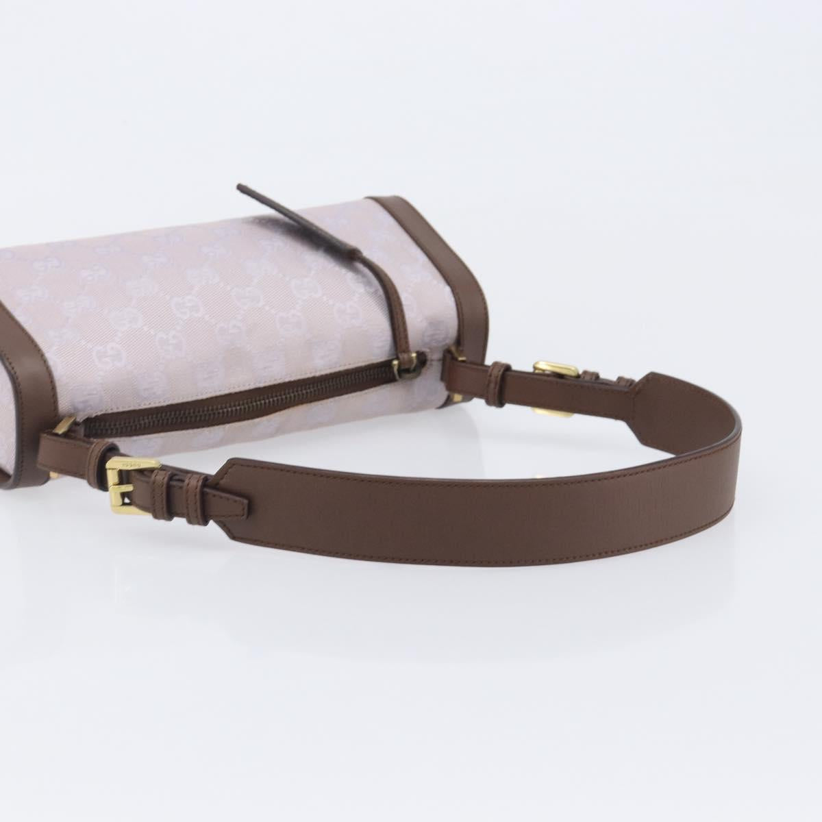 GUCCI GG Canvas Shoulder Bag Purple Gold Auth 207777V