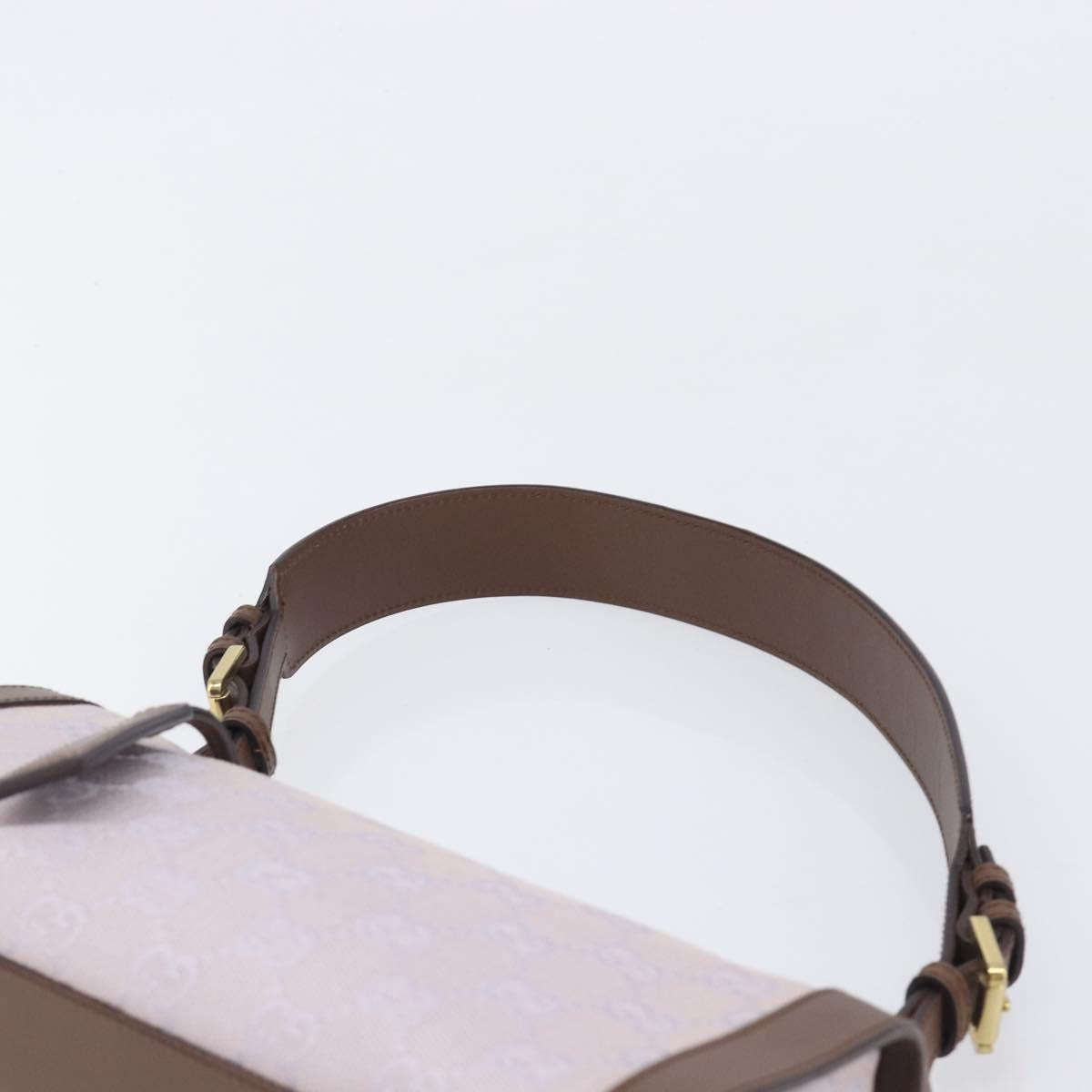 GUCCI GG Canvas Shoulder Bag Purple Gold Auth 207777V