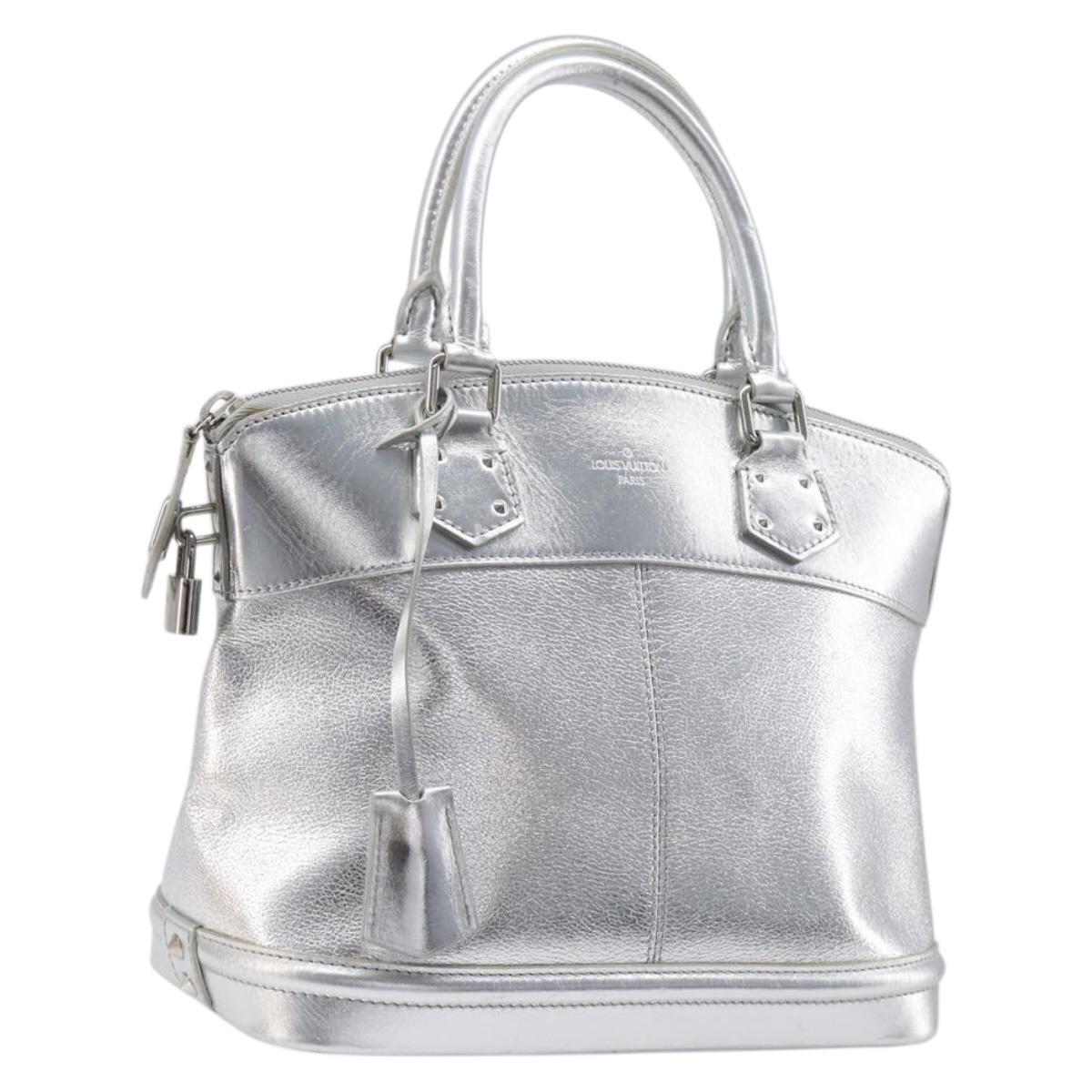 LOUIS VUITTON Suhari Lockit PM Hand Bag Silver M95541 LV Auth 207778V
