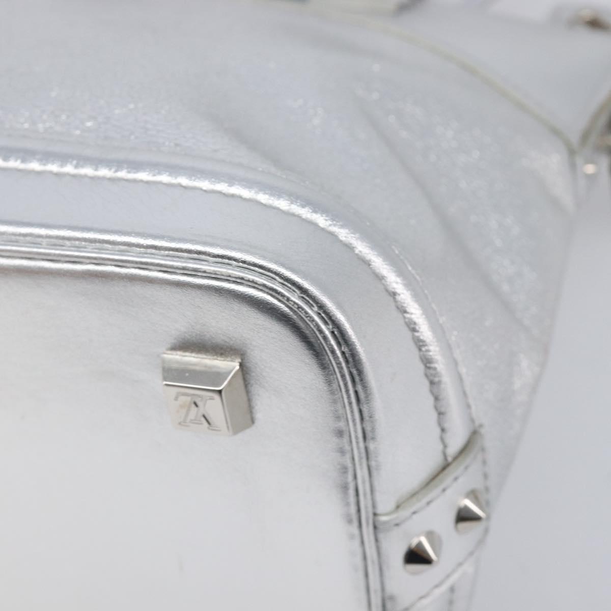 LOUIS VUITTON Suhari Lockit PM Hand Bag Silver M95541 LV Auth 207778V