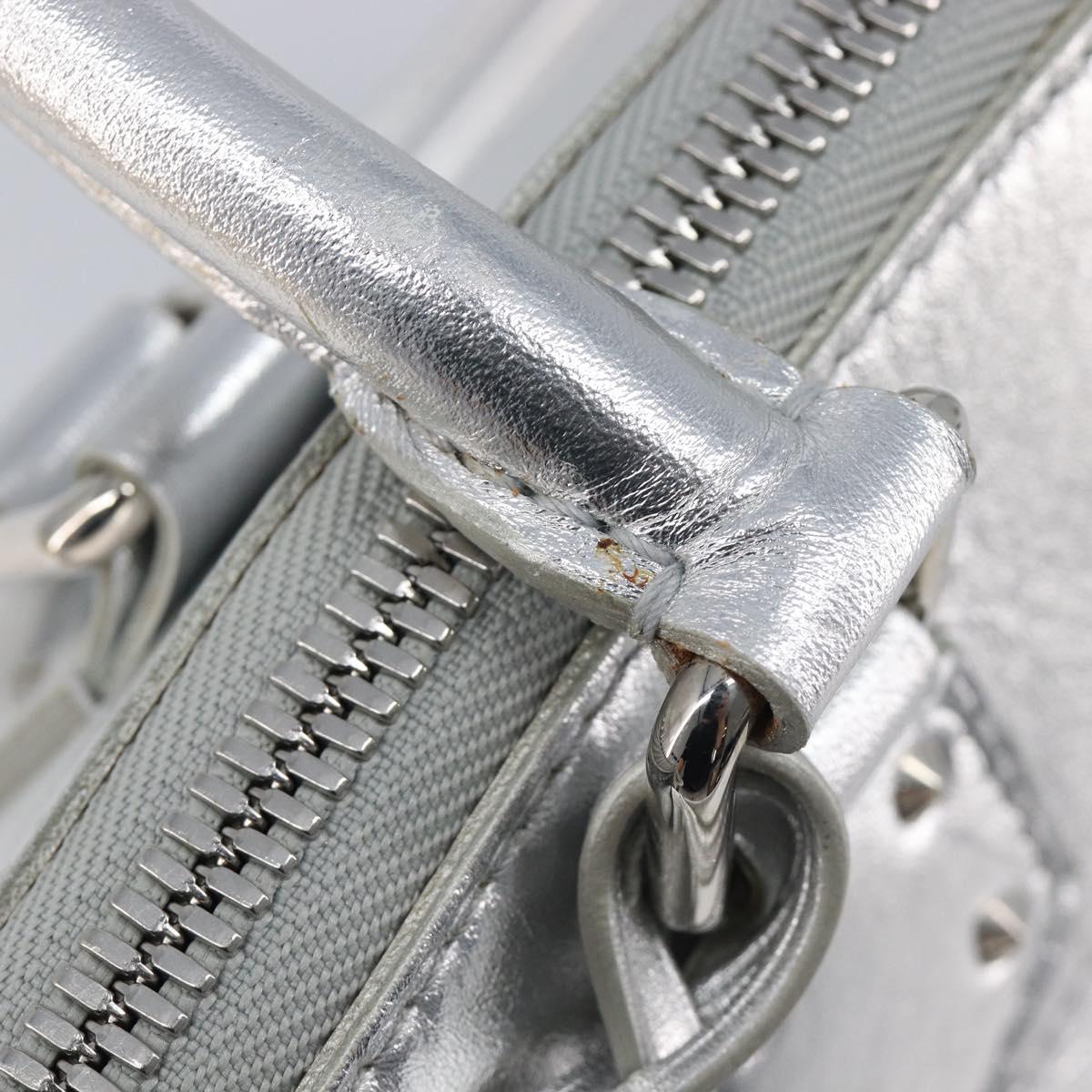 LOUIS VUITTON Suhari Lockit PM Hand Bag Silver M95541 LV Auth 207778V
