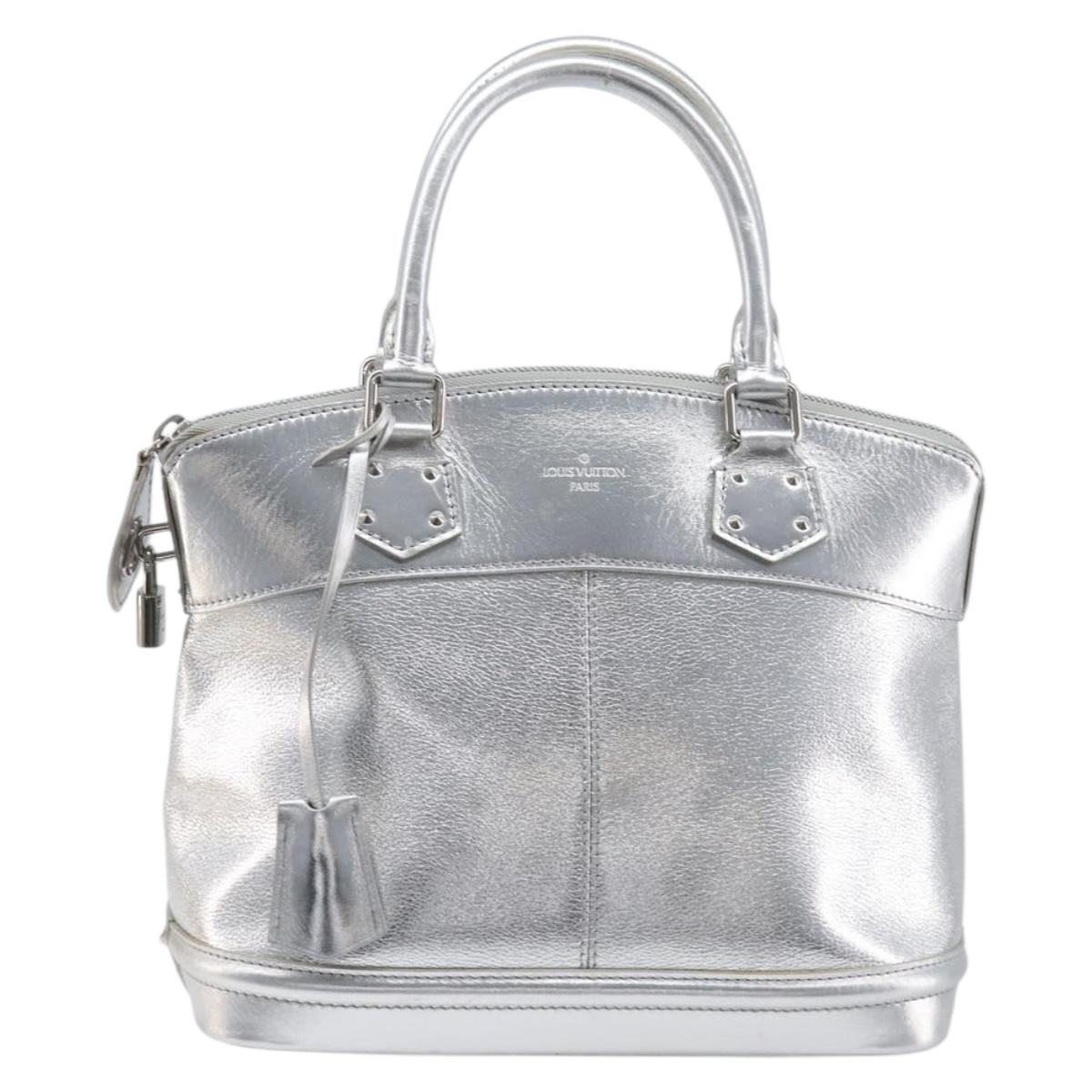 LOUIS VUITTON Suhari Lockit PM Hand Bag Silver M95541 LV Auth 207778V