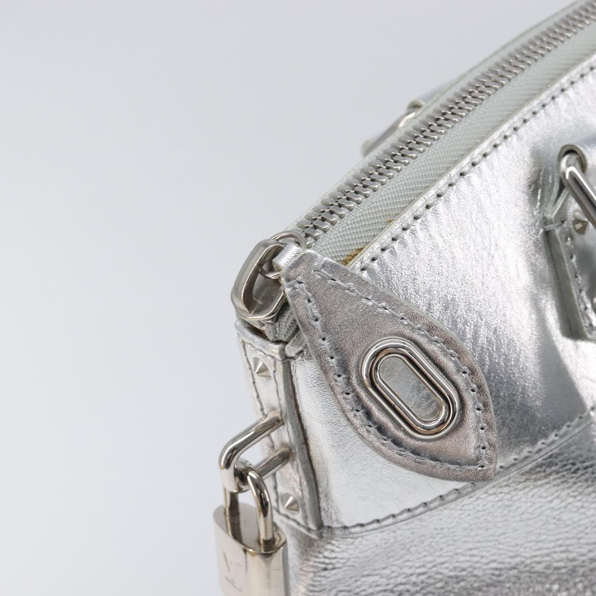 LOUIS VUITTON Suhari Lockit PM Hand Bag Silver M95541 LV Auth 207778V