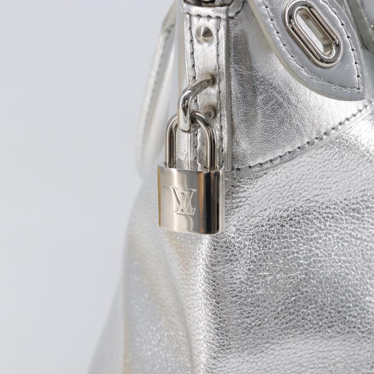 LOUIS VUITTON Suhari Lockit PM Hand Bag Silver M95541 LV Auth 207778V