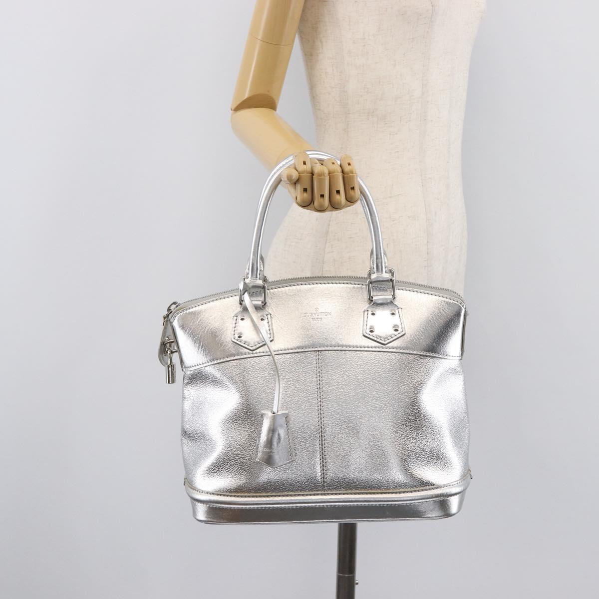 LOUIS VUITTON Suhari Lockit PM Hand Bag Silver M95541 LV Auth 207778V
