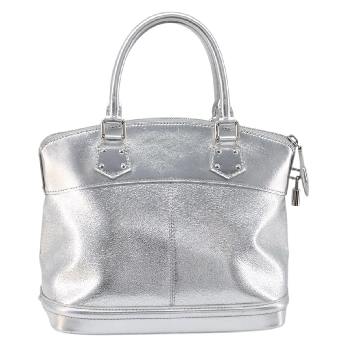 LOUIS VUITTON Suhari Lockit PM Hand Bag Silver M95541 LV Auth 207778V
