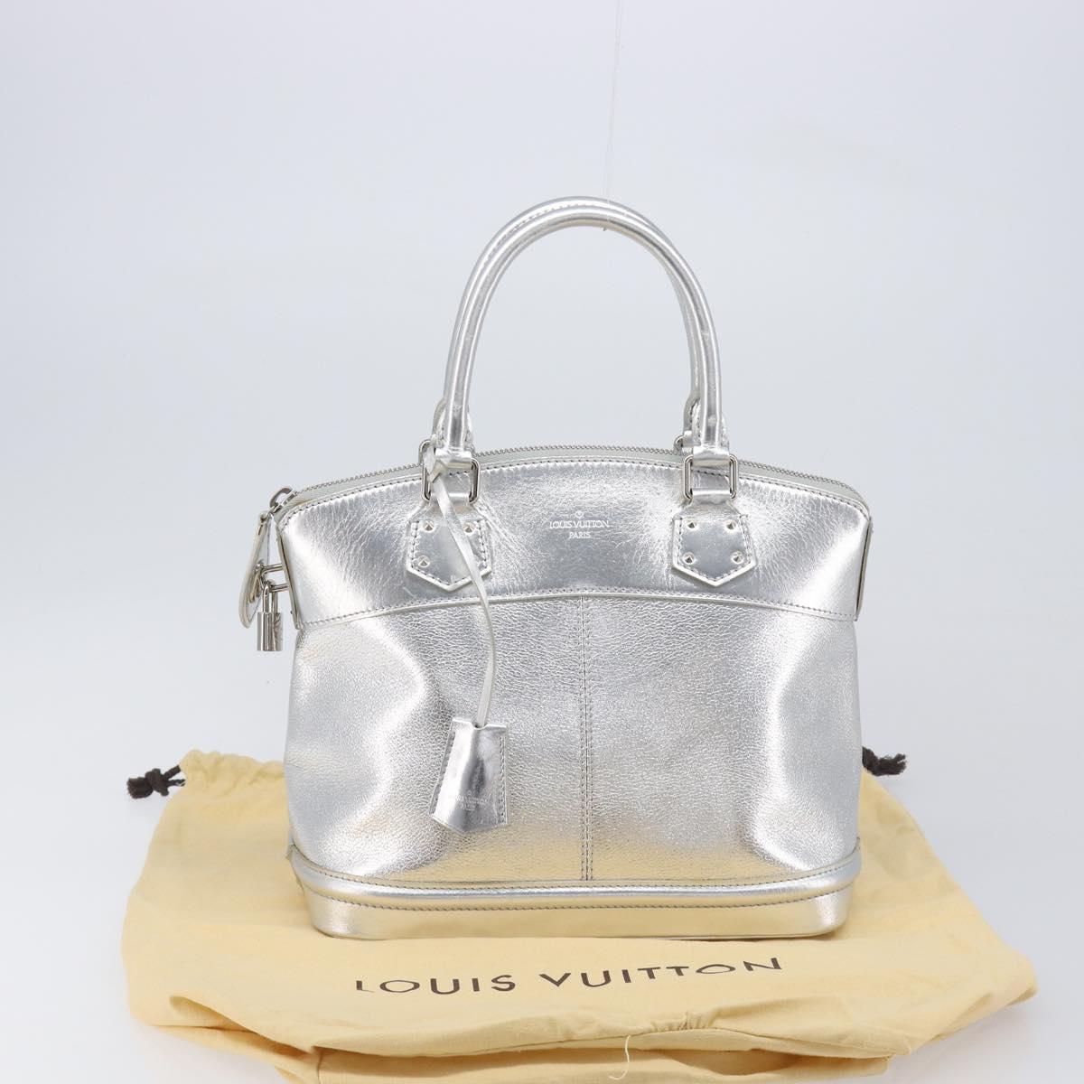 LOUIS VUITTON Suhari Lockit PM Hand Bag Silver M95541 LV Auth 207778V