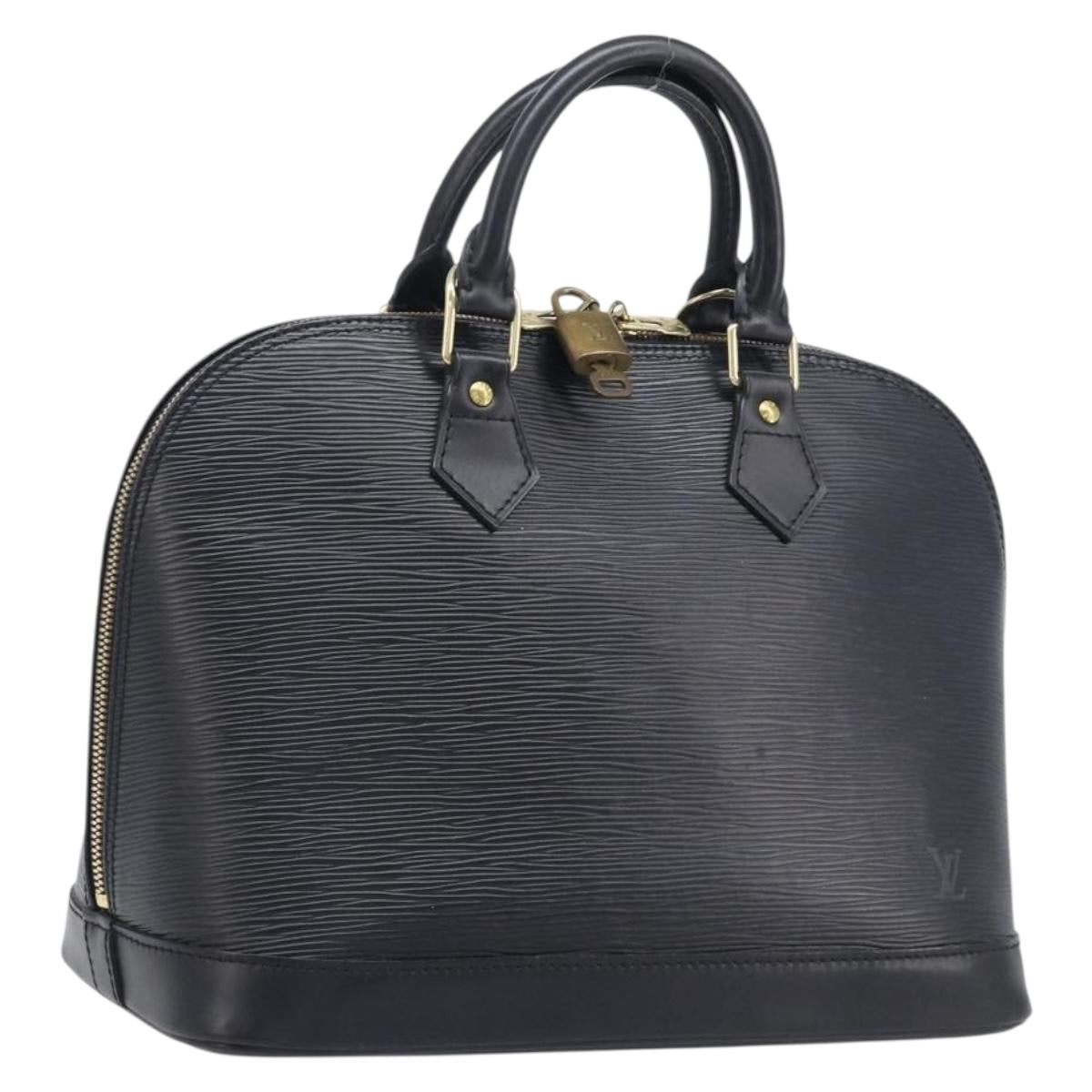 LOUIS VUITTON Epi Alma Hand Bag Noir Black M52142 LV Auth 207780V