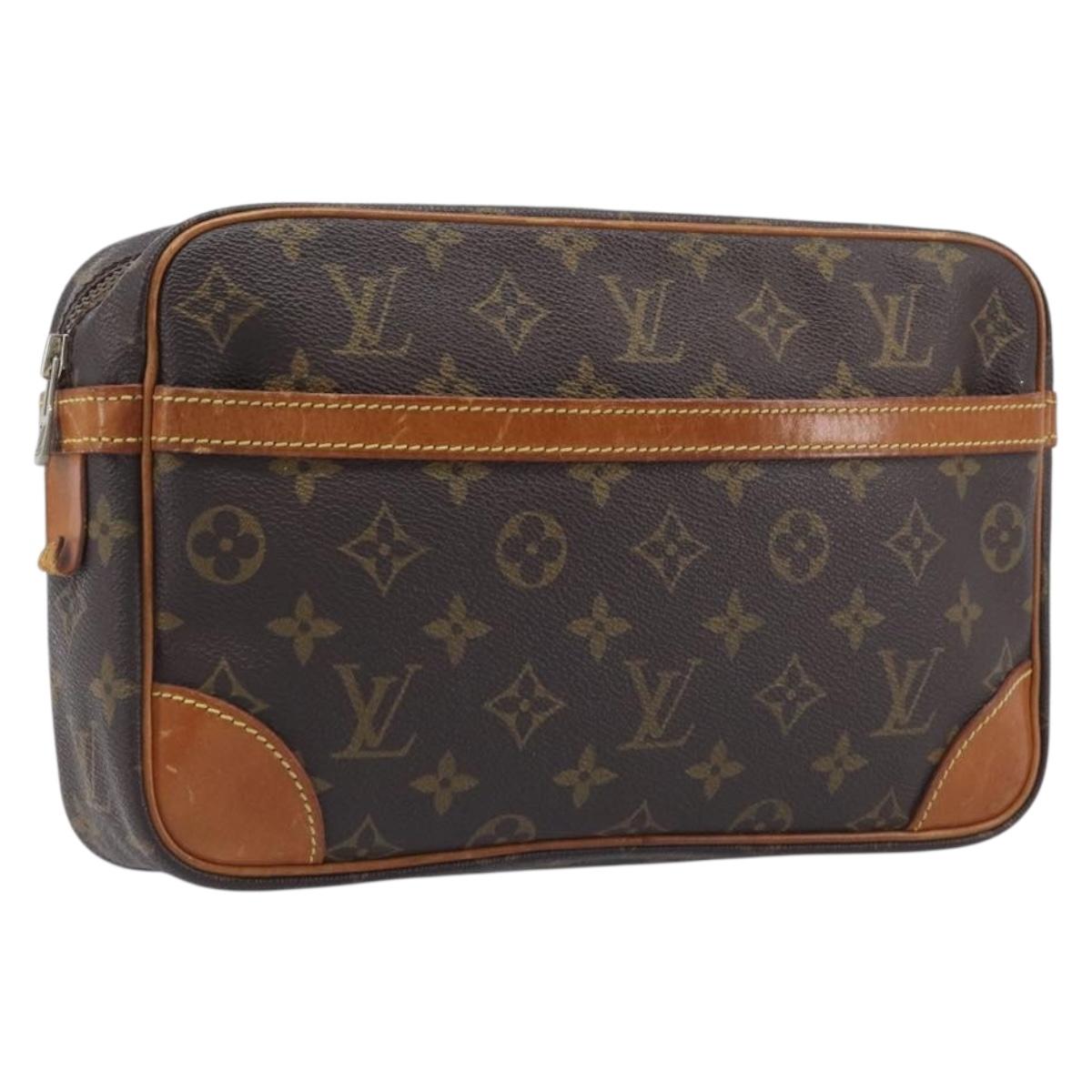 LOUIS VUITTON Monogram Compiegne 28 Clutch Bag M51845 LV Auth 207790
