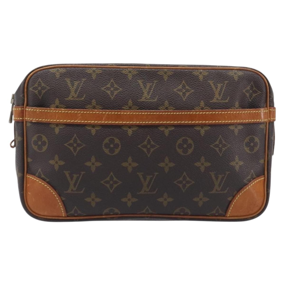 LOUIS VUITTON Monogram Compiegne 28 Clutch Bag M51845 LV Auth 207790