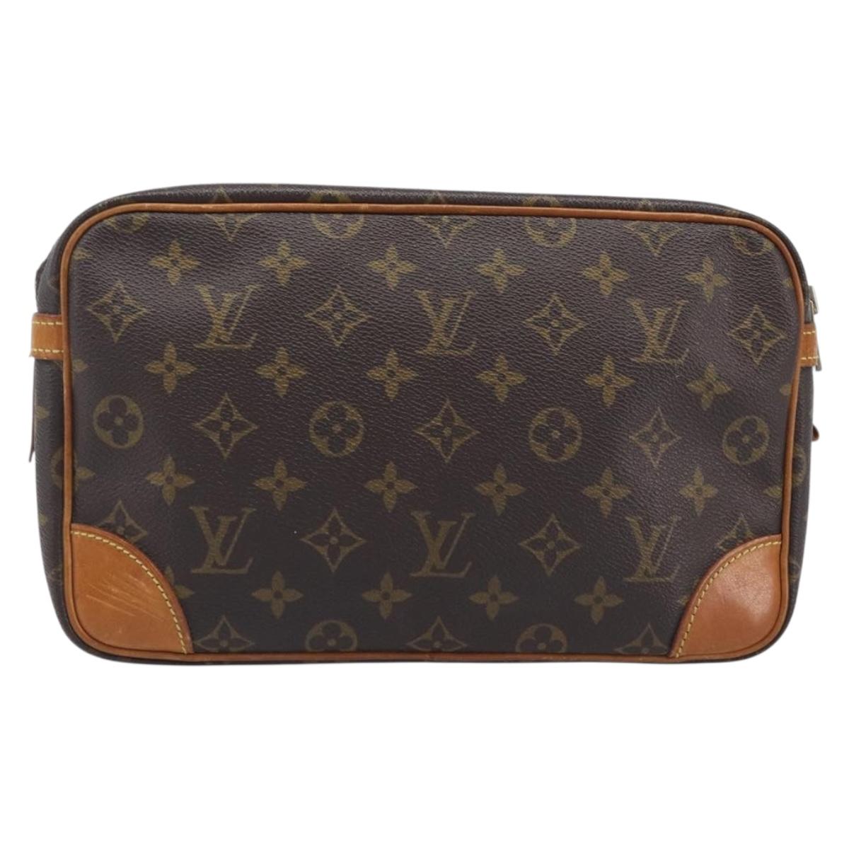 LOUIS VUITTON Monogram Compiegne 28 Clutch Bag M51845 LV Auth 207790