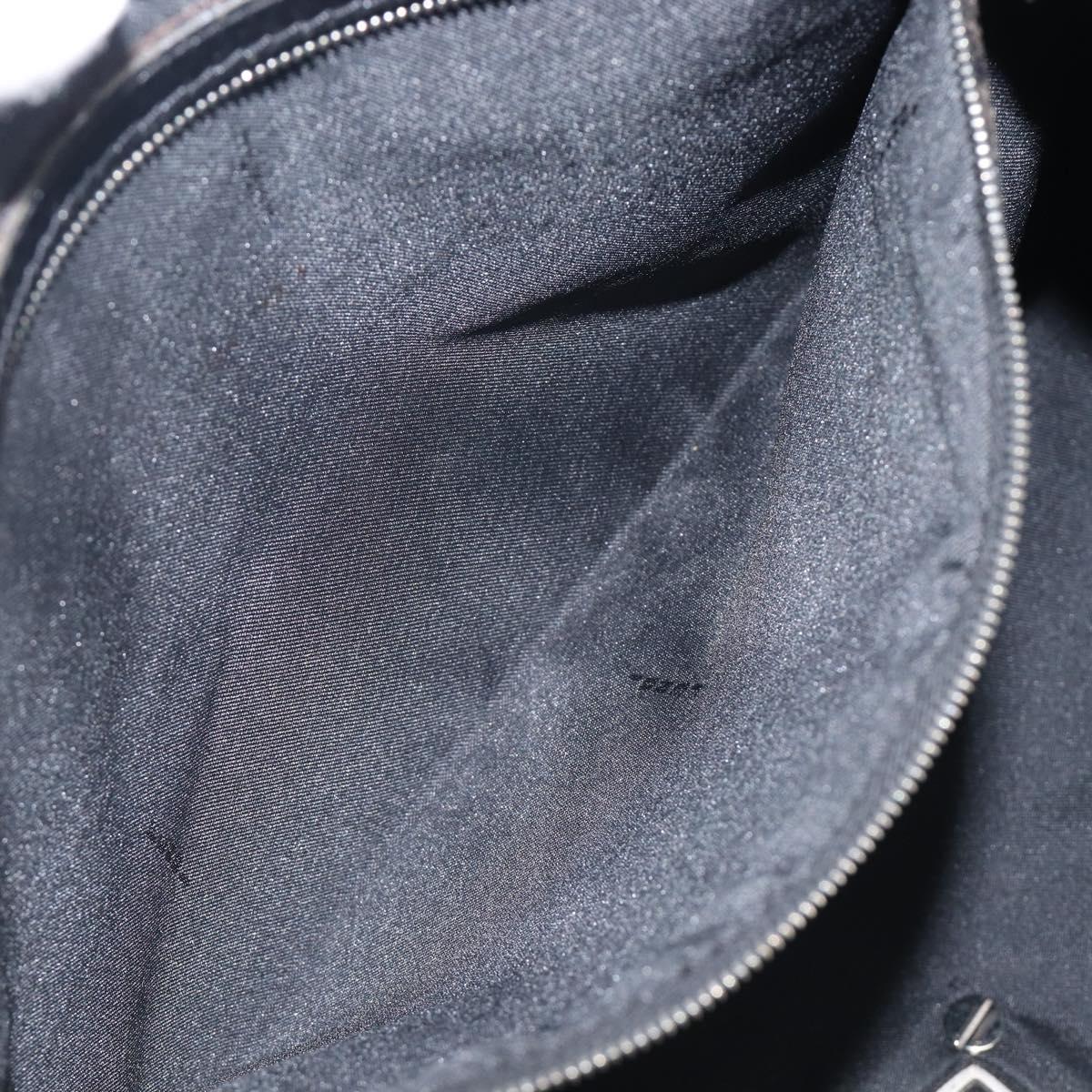 FENDI Zucca Canvas Tote Bag Black Silver Auth 207792