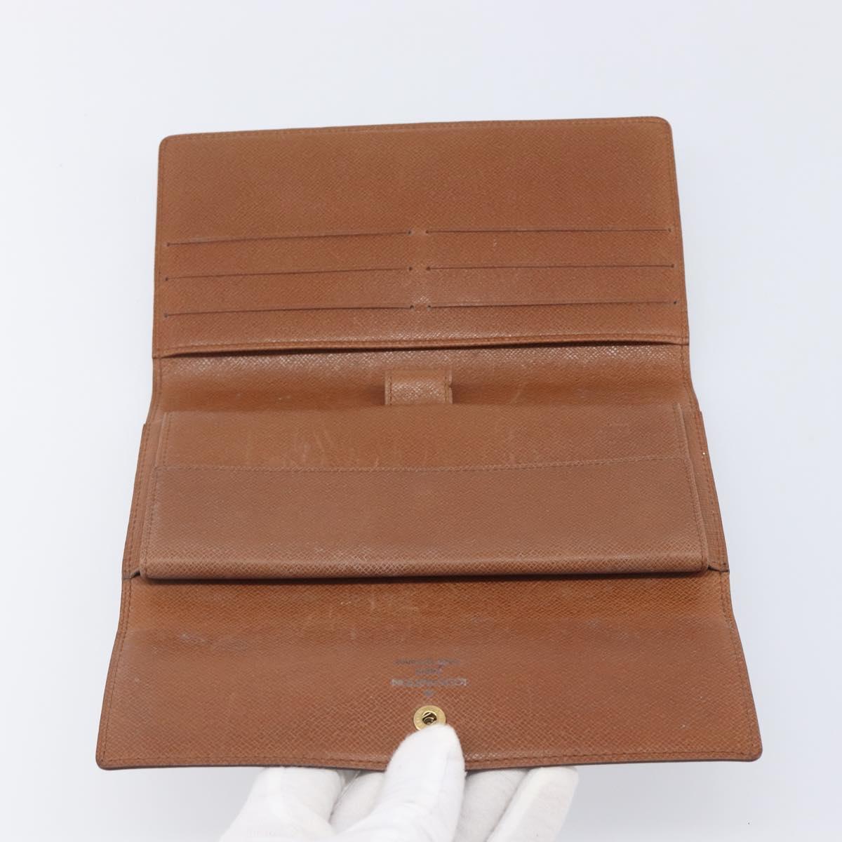 LOUIS VUITTON Monogram Portefeuille International Long Wallet M61217 Auth 207799