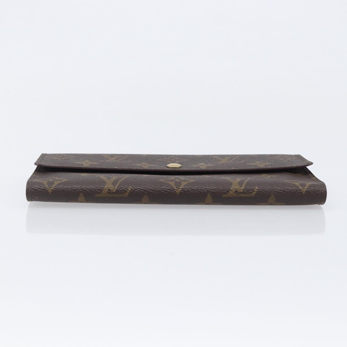 LOUIS VUITTON Monogram Portefeuille International Long Wallet M61217 Auth 207799