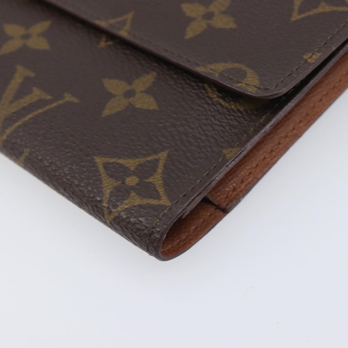 LOUIS VUITTON Monogram Portefeuille International Long Wallet M61217 Auth 207799