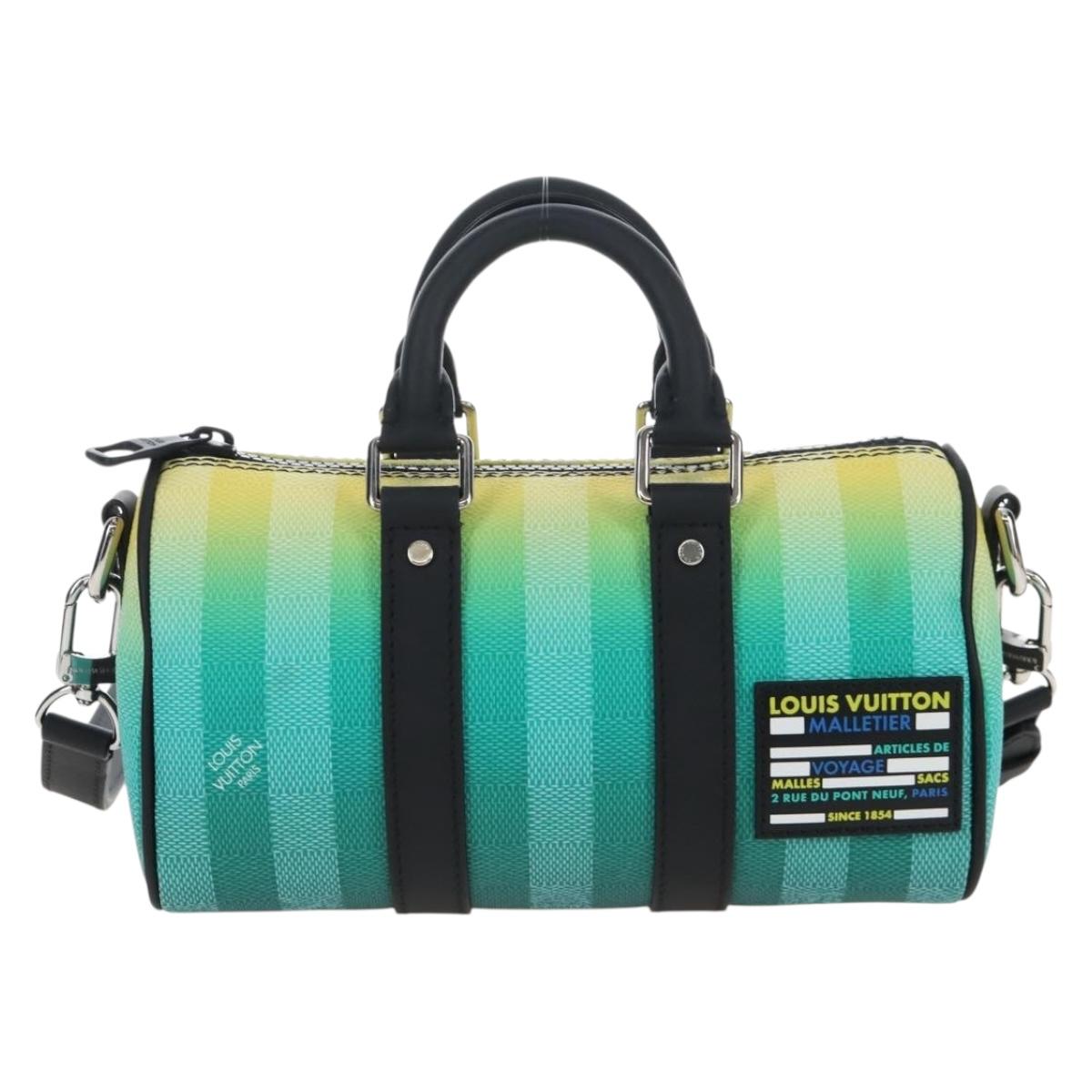 LOUIS VUITTON Damier Stripe Gradation Keepall XS Hand Bag M59949 Auth 207803SAM