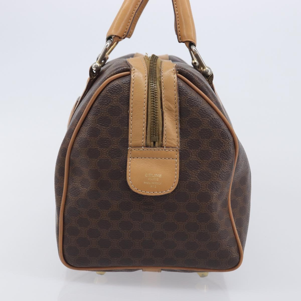 CELINE Macadam Canvas Shoulder Bag PVC Leather 2 Set Brown Auth 207813