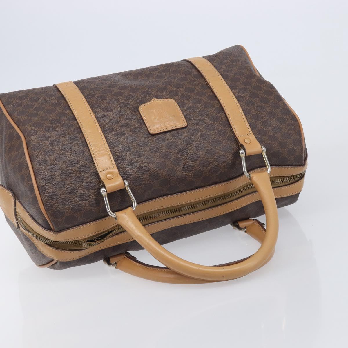CELINE Macadam Canvas Shoulder Bag PVC Leather 2 Set Brown Auth 207813