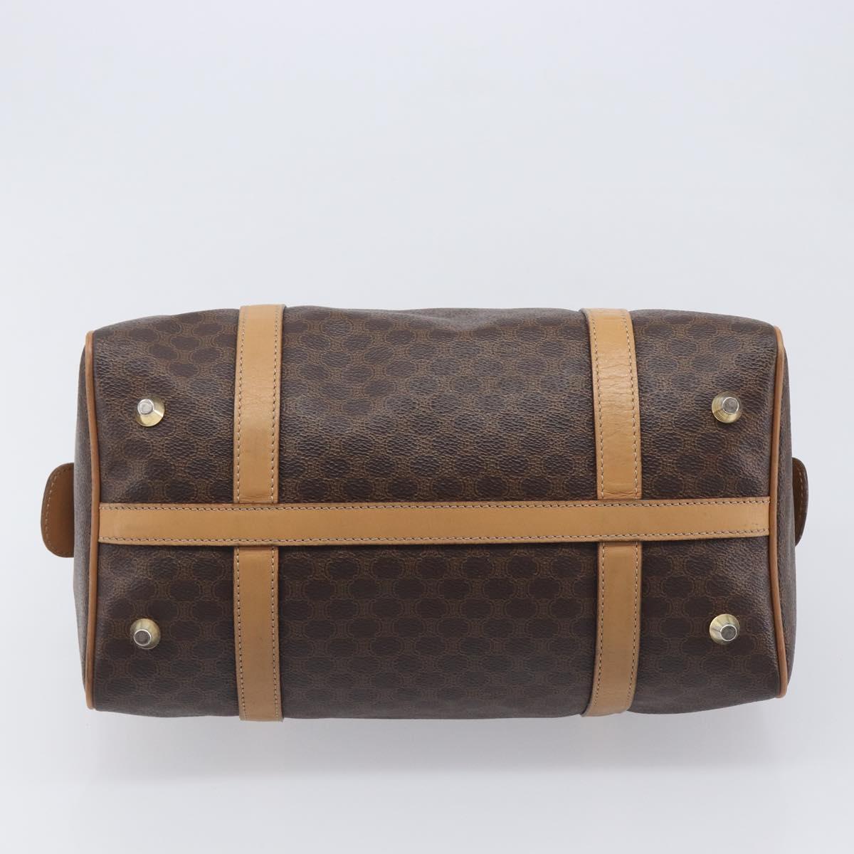 CELINE Macadam Canvas Shoulder Bag PVC Leather 2 Set Brown Auth 207813