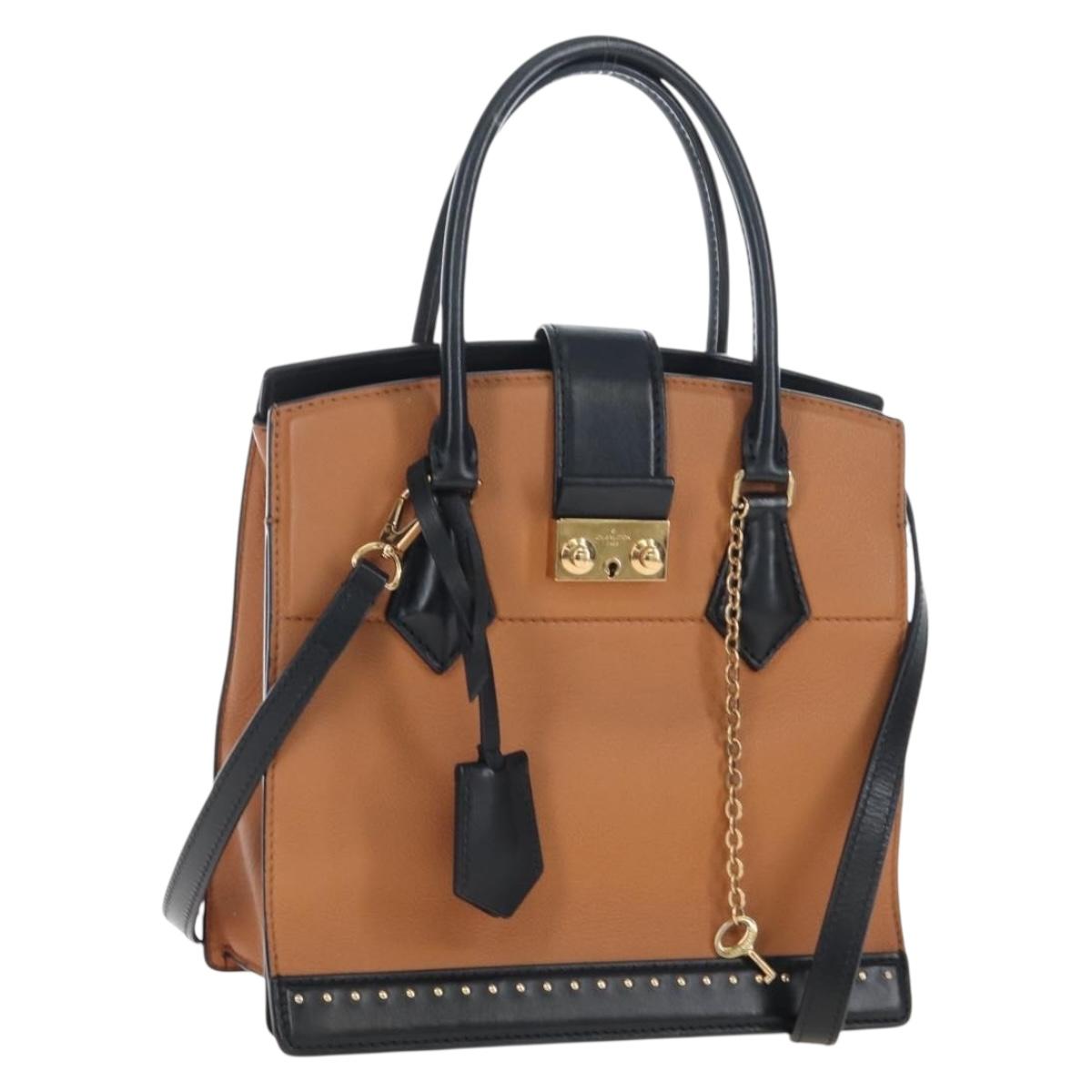 LOUIS VUITTON Cool Marly PM Hand Bag Leather Beige M51654 LV Auth 207821M