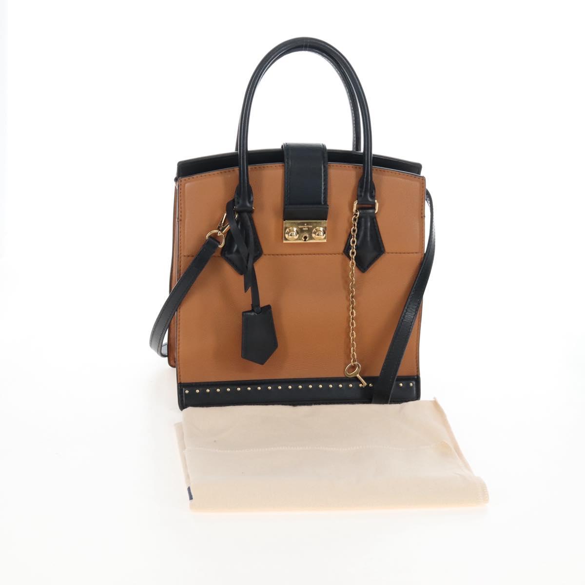 LOUIS VUITTON Cool Marly PM Hand Bag Leather Beige M51654 LV Auth 207821M
