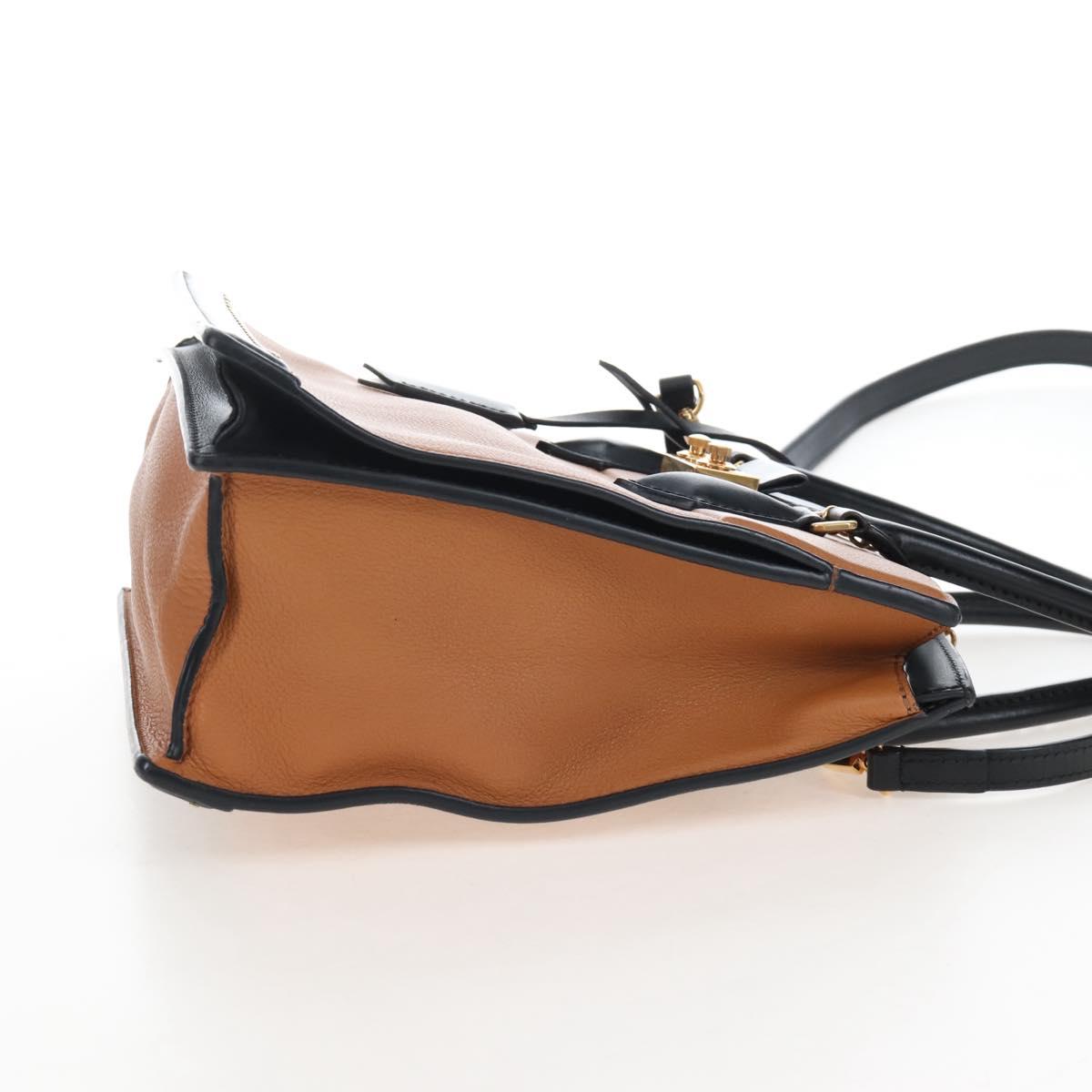 LOUIS VUITTON Cool Marly PM Hand Bag Leather Beige M51654 LV Auth 207821M