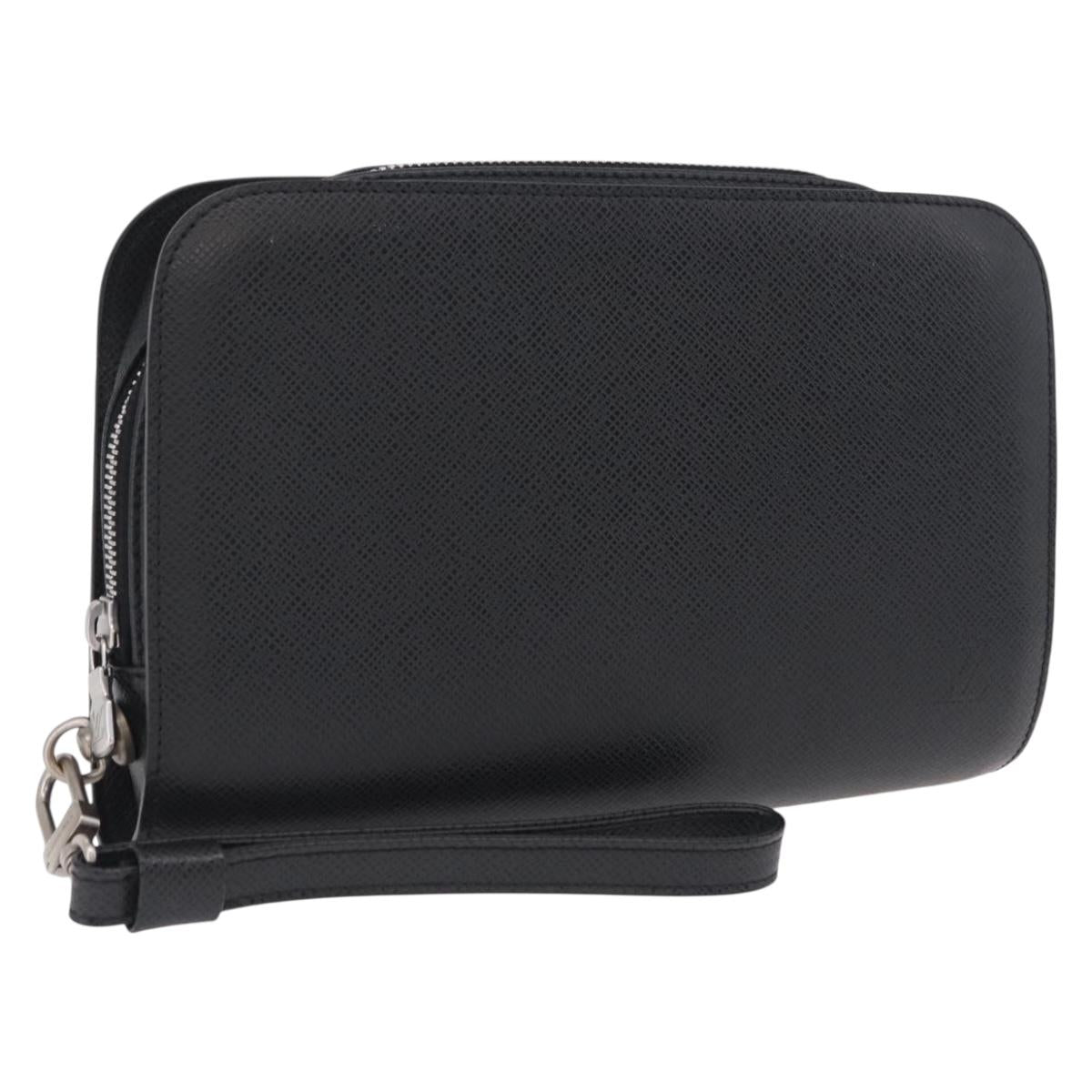 LOUIS VUITTON Taiga Baikal Clutch Bag Ardoise M30182 LV Auth 207826A