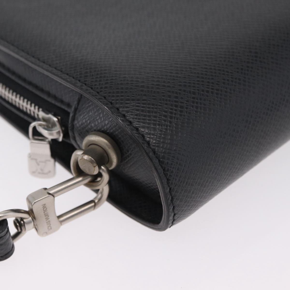 LOUIS VUITTON Taiga Baikal Clutch Bag Ardoise M30182 LV Auth 207826A