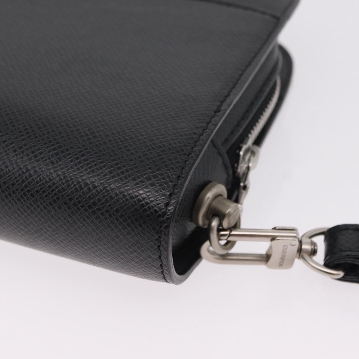LOUIS VUITTON Taiga Baikal Clutch Bag Ardoise M30182 LV Auth 207826A