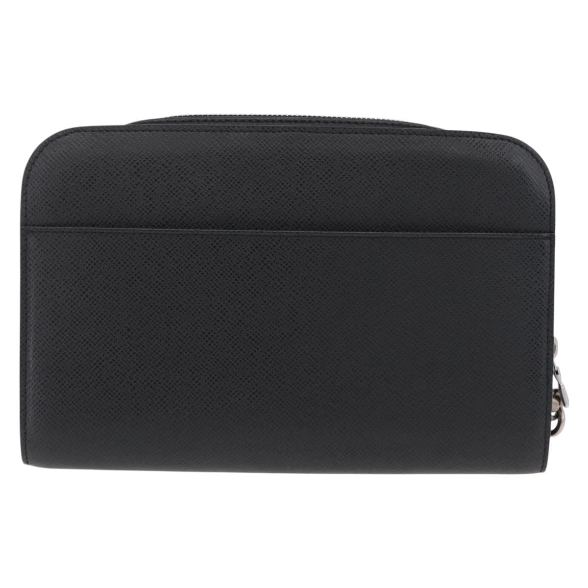 LOUIS VUITTON Taiga Baikal Clutch Bag Ardoise M30182 LV Auth 207826A