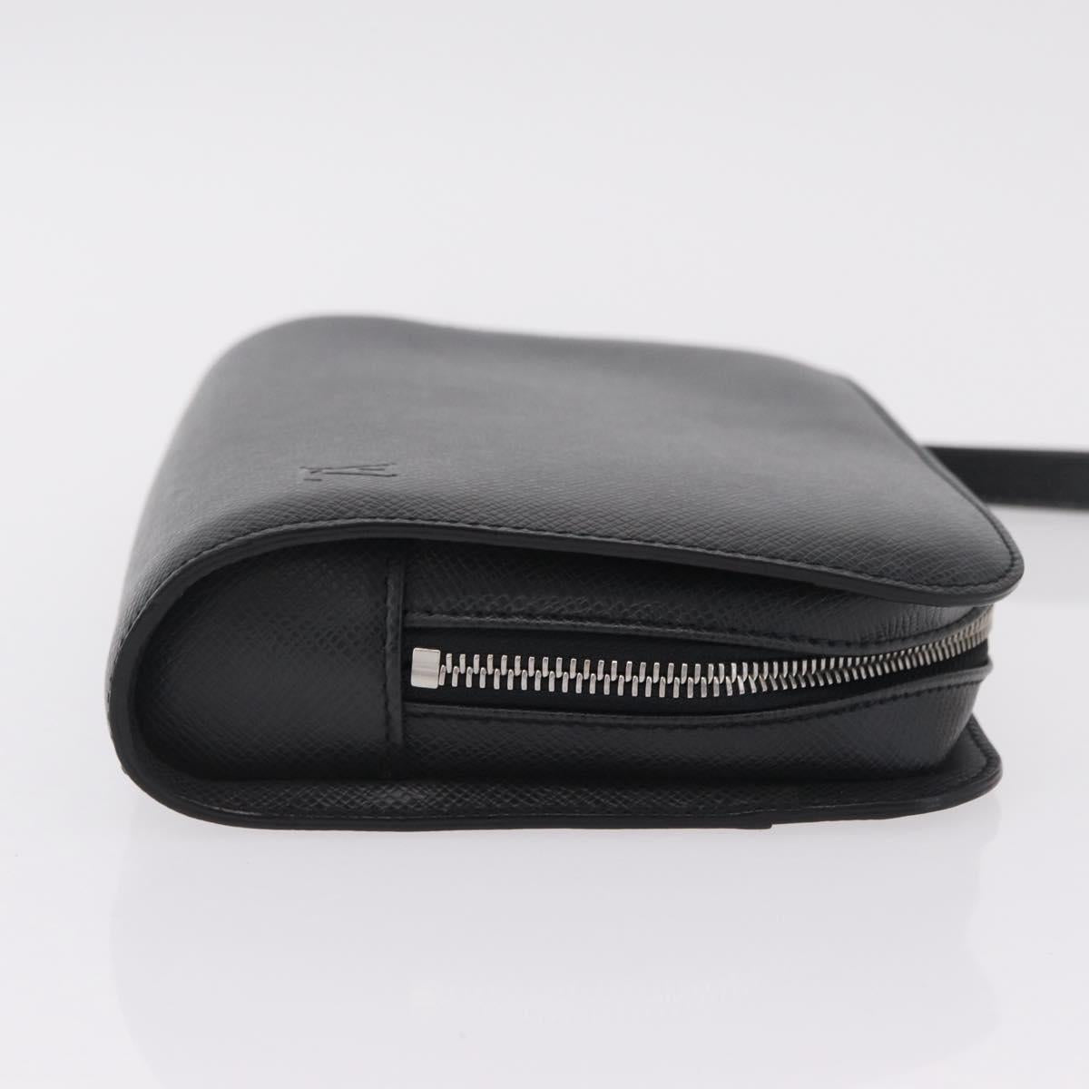 LOUIS VUITTON Taiga Baikal Clutch Bag Ardoise M30182 LV Auth 207826A