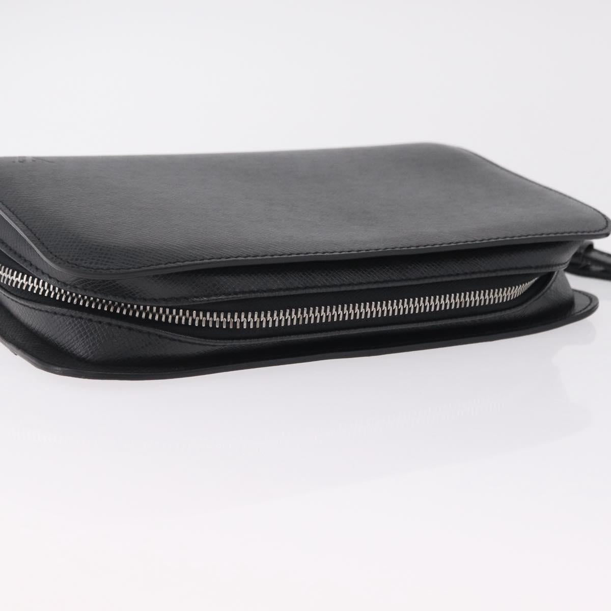 LOUIS VUITTON Taiga Baikal Clutch Bag Ardoise M30182 LV Auth 207826A