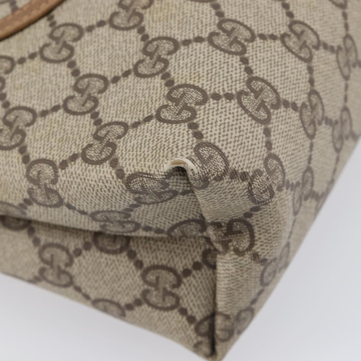 GUCCI GG Supreme Web Sherry Line Tote Bag PVC Beige Gold 40 02 003 Auth 207842A