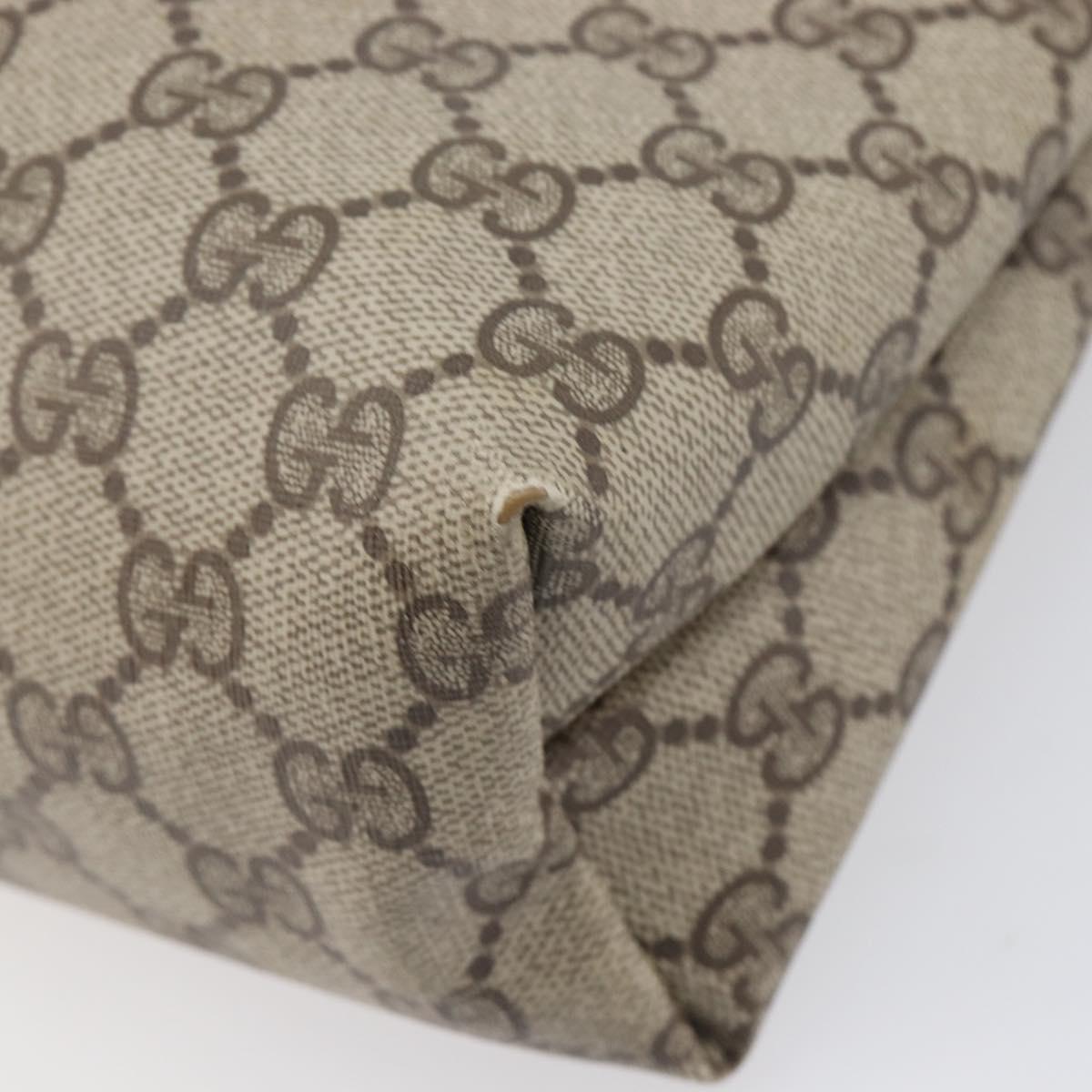 GUCCI GG Supreme Web Sherry Line Tote Bag PVC Beige Gold 40 02 003 Auth 207842A