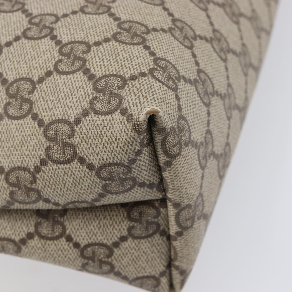 GUCCI GG Supreme Web Sherry Line Tote Bag PVC Beige Gold 40 02 003 Auth 207842A