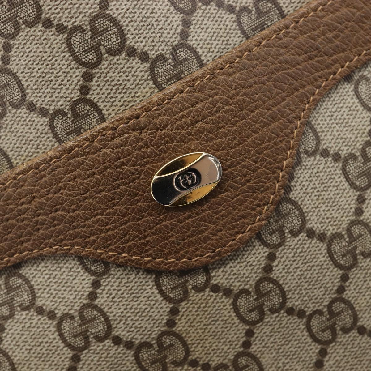GUCCI GG Supreme Web Sherry Line Tote Bag PVC Beige Gold 40 02 003 Auth 207842A
